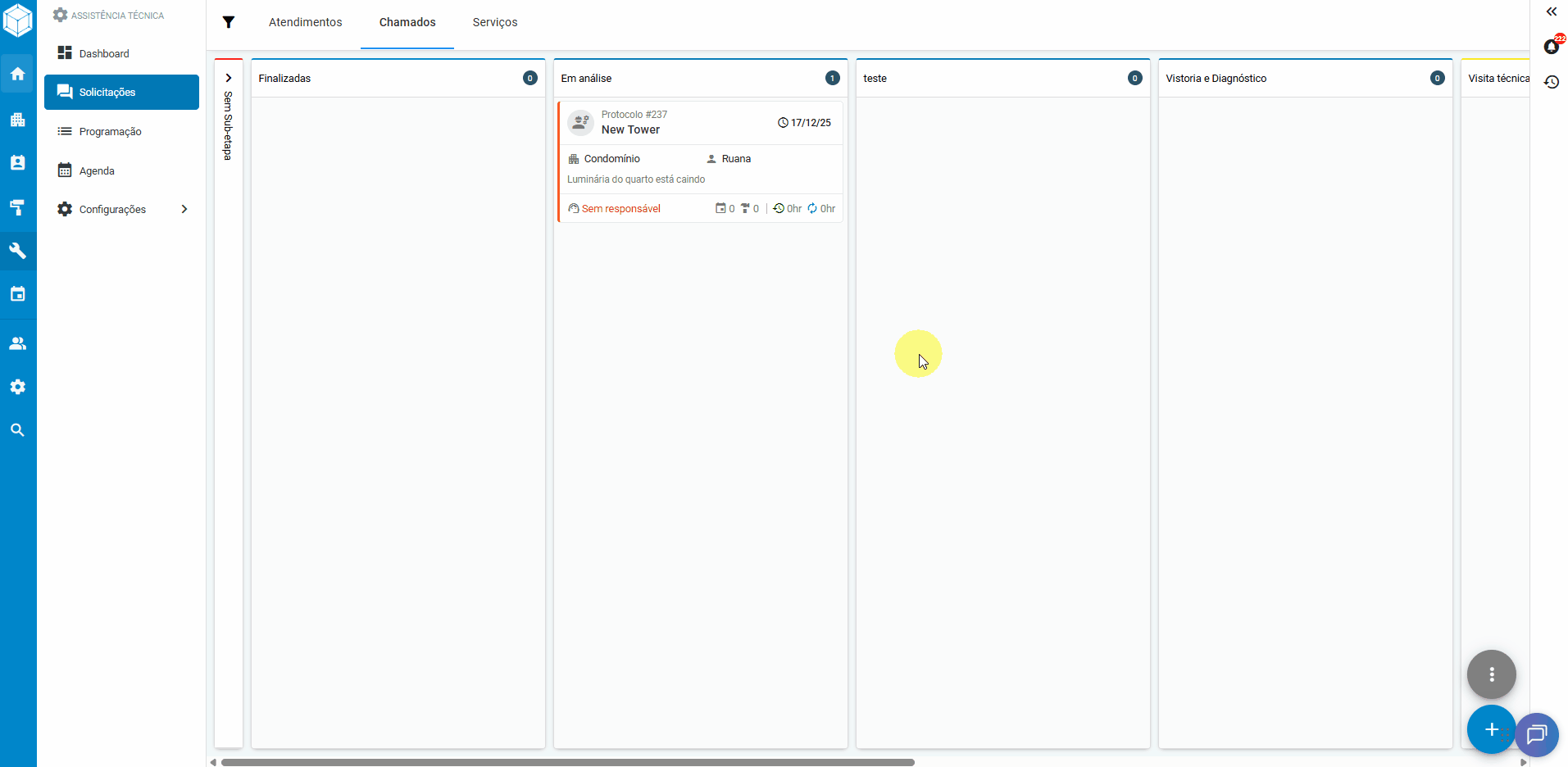 02Como criar um chamado a partir de um atendimento