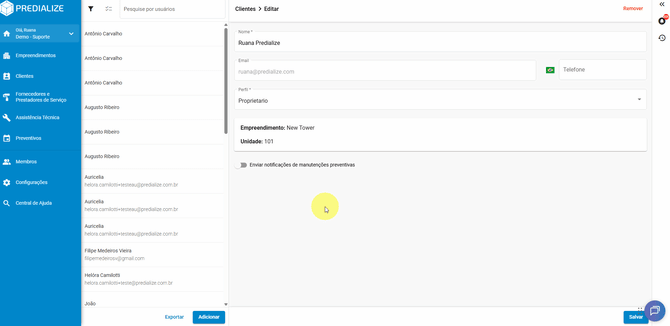 Como cadastrar usuários na seção Clientes2
