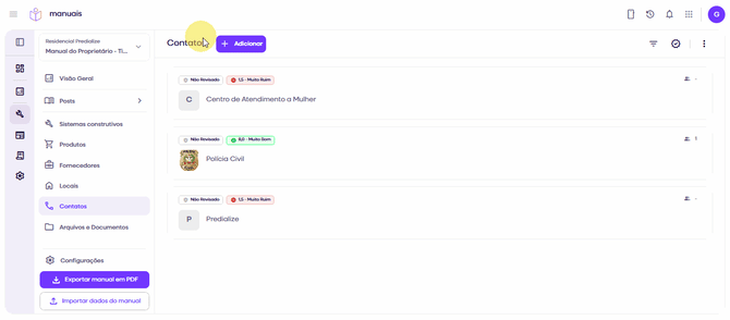add contato nova p