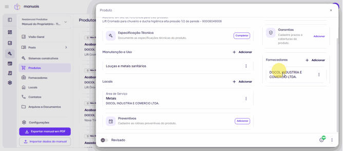 add fornecedor produto nova p