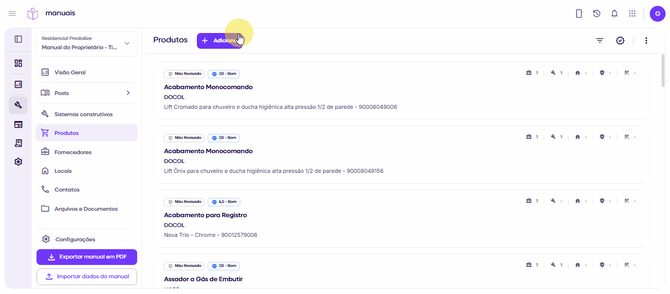 criar produto nova p