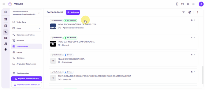 fornecedor nova p
